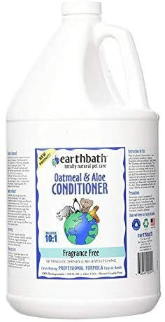 Petshopindragonmart Cat Shampoo Dog Shampoo Pet Shampoo Earthbath Oatmeal &amp; Aloe Conditioner, Fragrance Free 128 Oz(1 Gal) 3.8L