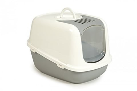 Bz Cat Litter Pan Nestor Jumbo Grey/White