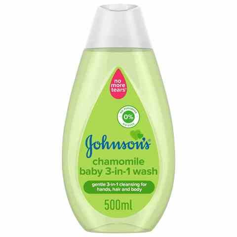 Johnson&#39;s Wash Chamomile Baby 3-in-1 Wash 500ml