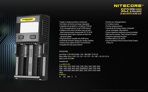 Nitecore SC2 Superb Universal Battery Charger