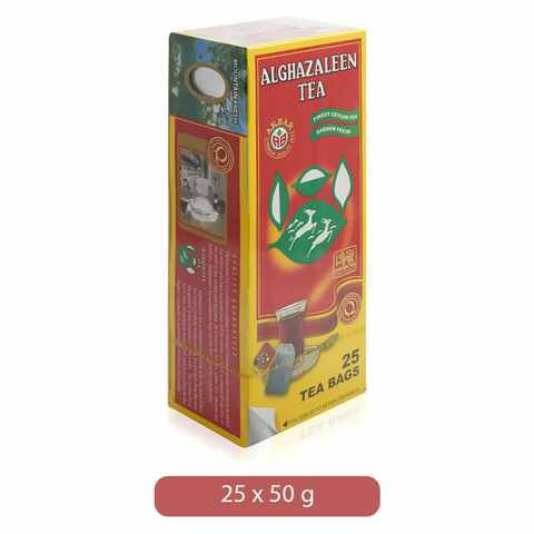 Alghazaleen Pure Ceylon Black Tea Bags 2gx25