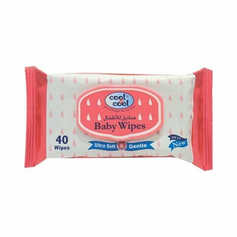 Cool & Cool Ultra Soft & Gentle Baby Wipes 40 Pieces x3