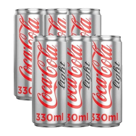 Coca-Cola Light Soft Drink 330 ml x Pack of 6