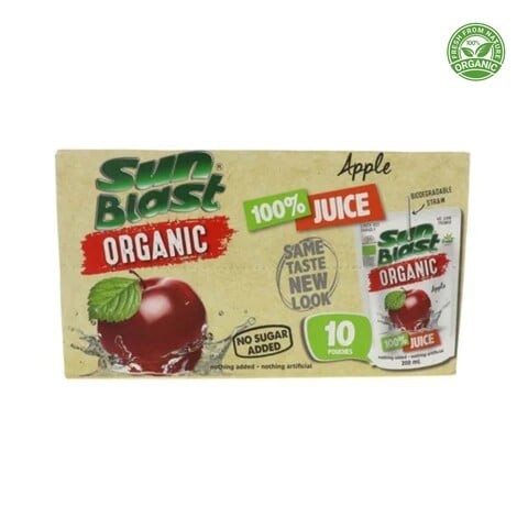 Sunblast organic apple juice 200 ml x 10 pieces