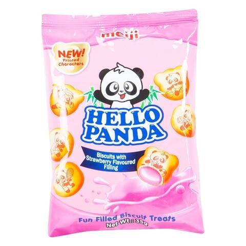 Meiji Hello Panda Biscuits With Strawberry 35gm