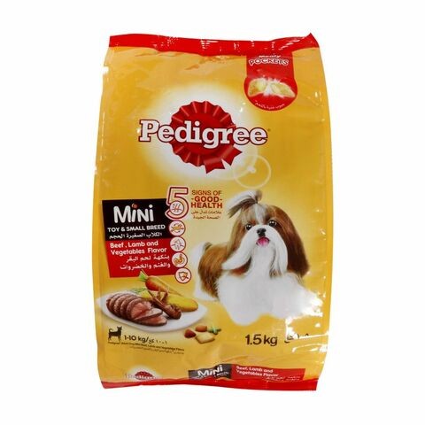 Pedigree Beef Lamb and Vegetables Dry Dog Food 1.5 kg