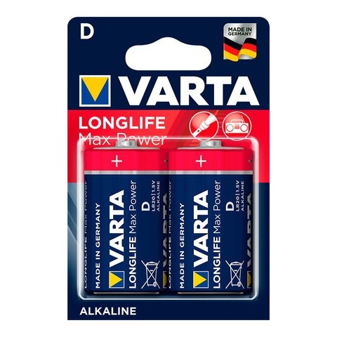 Varta Longlife Max Power LR20 D Alkaline Battery 2 Units