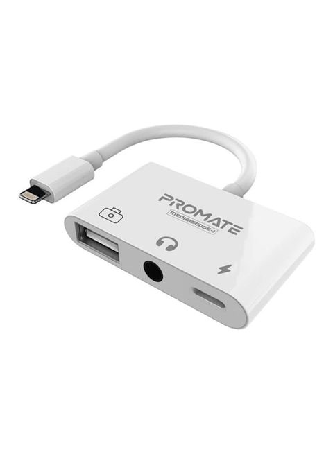 Promate - MediaBridge-I USB Hub White