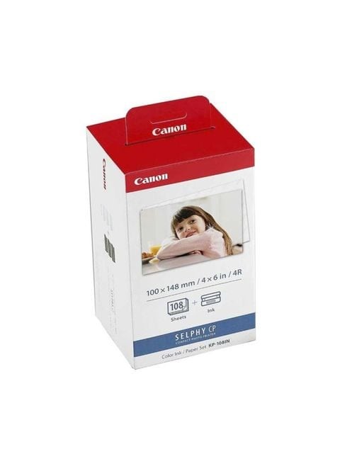 Canon Photo Paper (Kp108) - Pack of 108 White Glossy Sheets