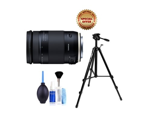 Tamron B028E 18-400mm F3.5-6.3 Di II VC HLD Camera for Canon + Vilbon EX-630 Tripod + Gosmart Cleaning Kit