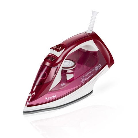 Saachi Steam Iron (Nl-Ir-393C-Rd) with Ceramic sole