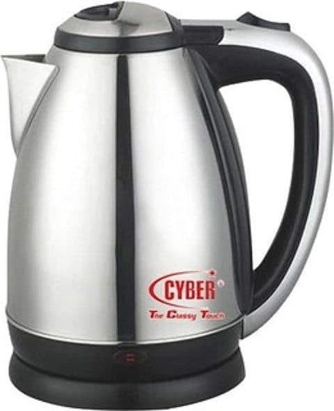 Cyber ​​Electric Kettle, 2 Liter, Silver/Black - Cyk-556