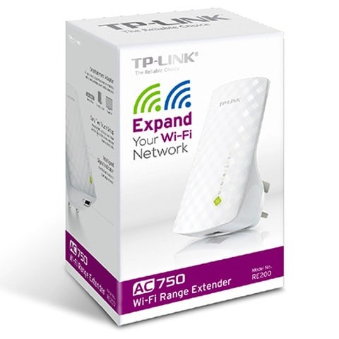 TP-Link AC750 WiFi Range Extender, White - RE200