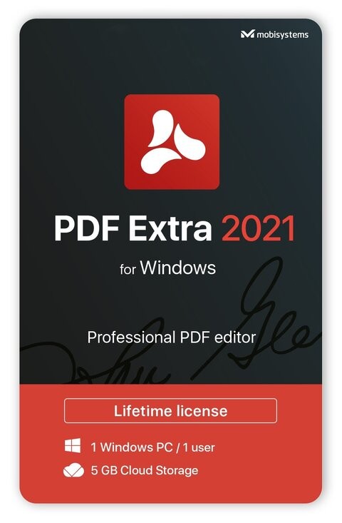 PDF Extra 2021 - محرر PDF احترافي - تحرير ملفات PDF وحمايتها وإضافة تعليقات توضيحية وملءها وتوقيعها - جهاز كمبيوتر واحد / 1 مستخدم / اشتراك مدى الحياة