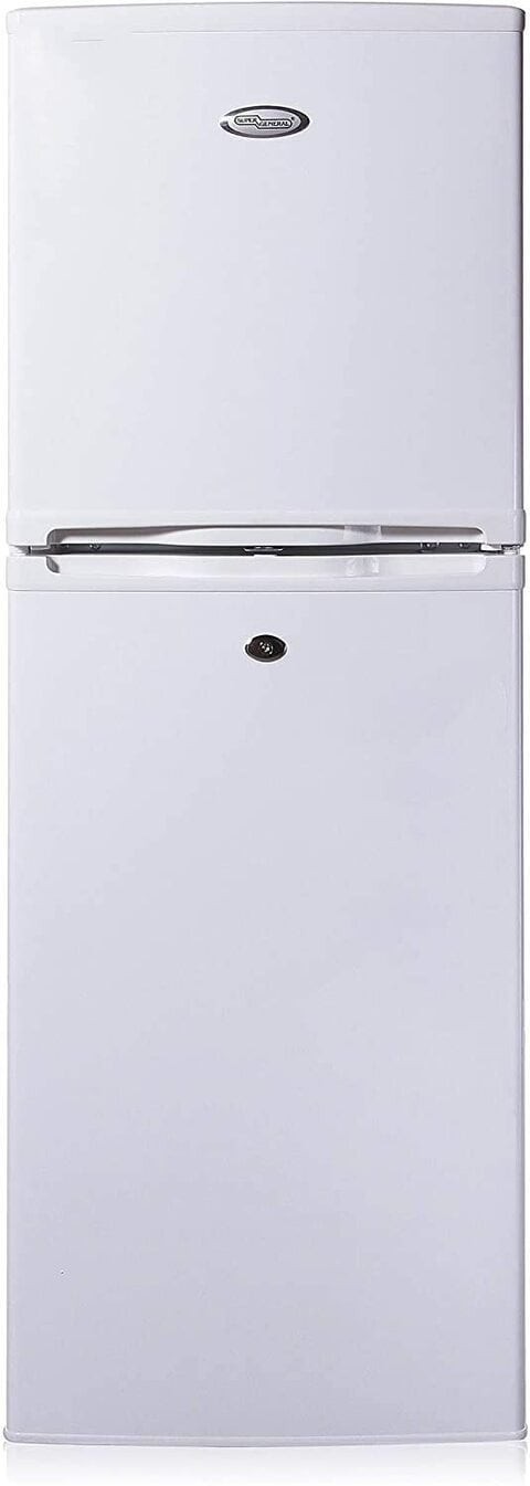 Super General Double Door Refrigerator 190 Liter, White - SGR198H