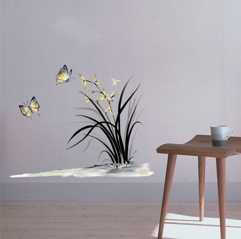 Sticky Art Butterflies Over Water Wall Sticker - Medium - 50 x 70 cm - STA -178