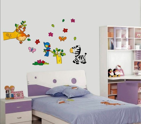 Animal Design Wall Sticker by Sticky Art, Multi Color, 50 x 70 cm, STA-142