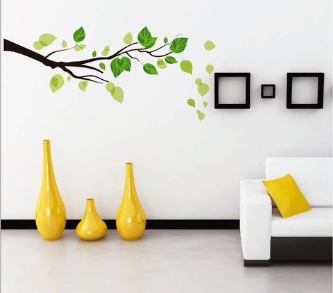 Sticky Art Green Branch Wall Sticker - Medium - 50 x 70 cm - STA -125