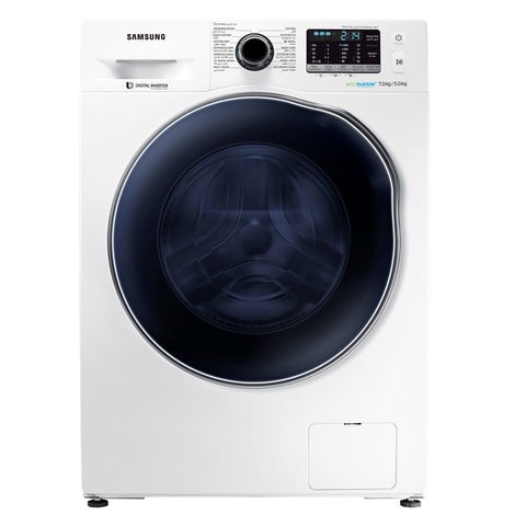 SAMSUNG Front Loading Washer & Dryer 7/5 Kg 1400 RPM WD70J5410Aw White