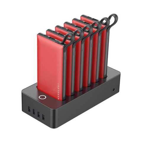 Powerology 6-in-1 Power Station 10000mAh / Powerology - Red