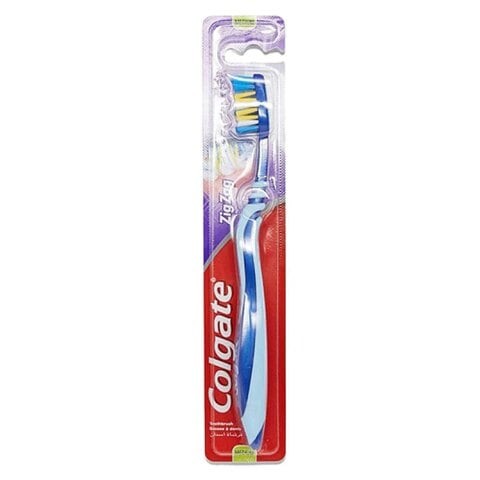 Colgate Soft Zigzag Toothbrush + Tongue Cleaner - 1 Pack