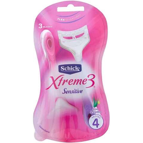 Shake Extreme 3 Disposable Razor Set For Women , 4 Pieces