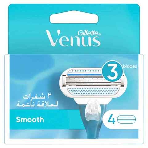 Gillette Venus Women's Razor Blades Refill, 4 Pieces