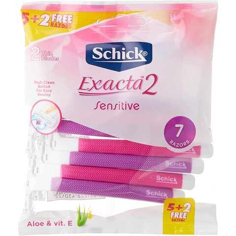 SCHICK EXACTA II WOMEN PINK 5+2