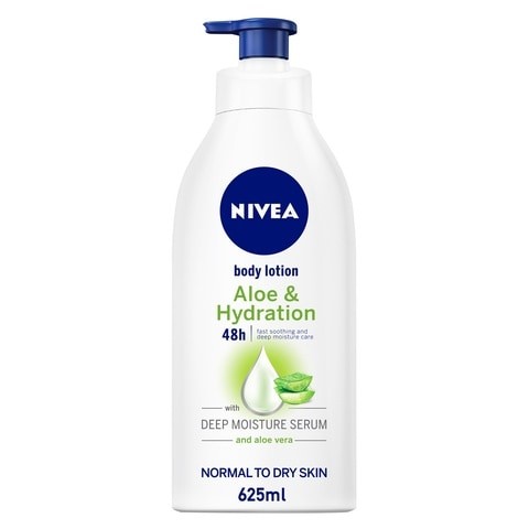 Nivea Body Care Lotion With Aloe Vera Moisturizing For Normal To Dry Skin 625ml