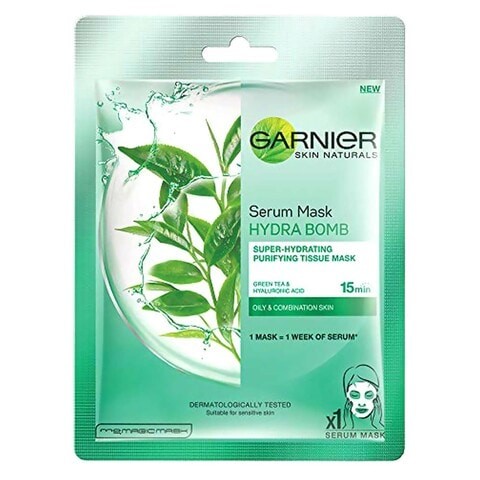 Garnier Green Tea Facial Tissue Mask For Normal To Oily Skin 32 gm