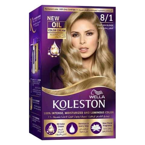 Wella Koleston Permanent Hair Dye Kit 8/1 Light Ash Blonde