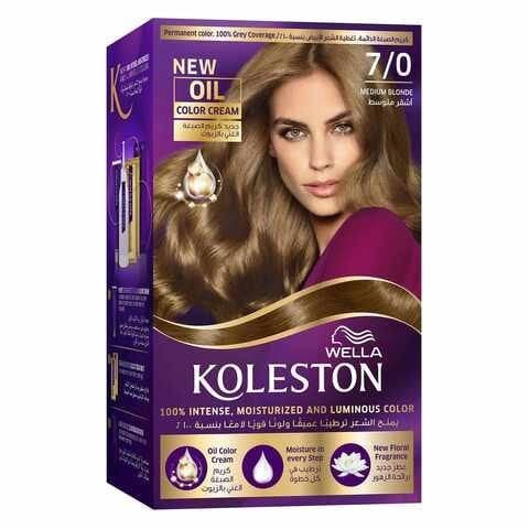 Wella Koleston Permanent Hair Dye Kit 7/0 Medium Blonde