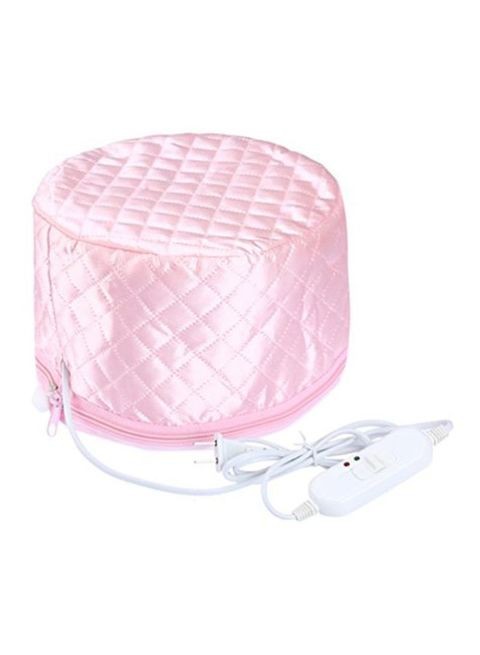 Pink hair steamer cap