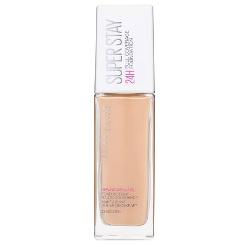 Maybelline New York Superstay 24H Full Coverage Foundation - 032 Gold, 30 ml