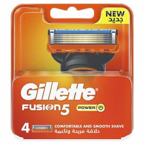 Gillette Fusion Power Men's Razor Blades, Pack of 4