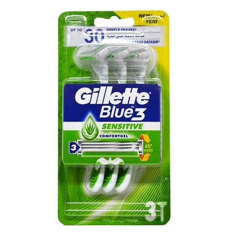 Gillette Blue 3 Sensitive Razor 3 Pieces