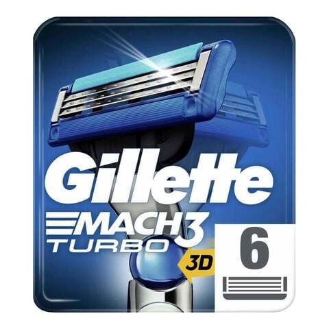 Pack of 6 Gillette Mach3 Turbo Cartridges