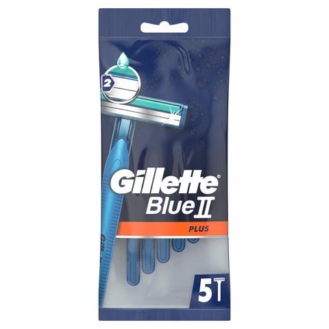 Gillette Blue 2 Plus Men's Disposable Razors, Pack of 5