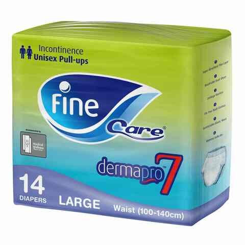 Fine Care Diapers For Unisex Adults - 14 Pieces