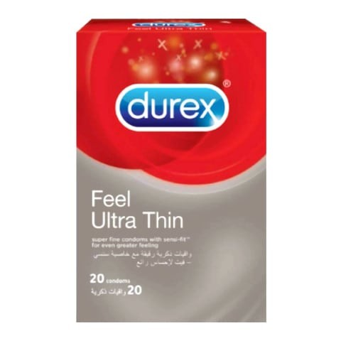 Durex Feel Thin Condom, Pack of 20 Pieces