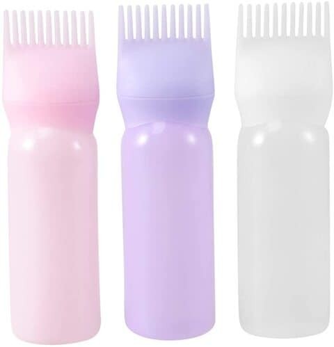 Aiwanto 3Pcs Hair Oil Applier Hair Dye Applier Boxes Bottles Hair Comb Applicator Dispensing Beauty Salon Hair Scalp Treament Essential