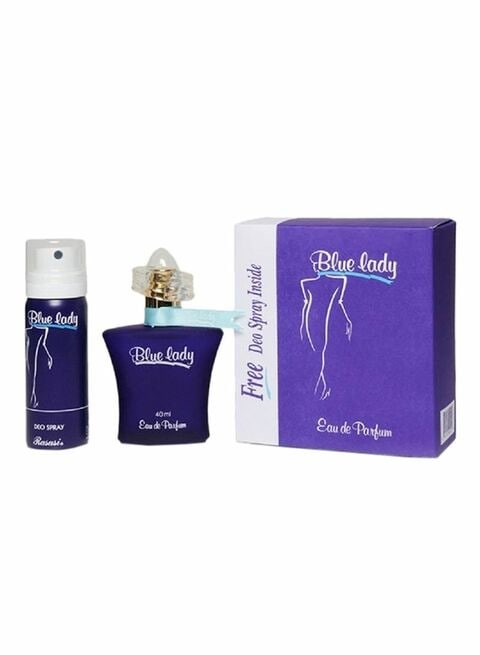 Rasasi Blue Lady Gift Set (1 eau de perfume 40 ml, 1 dew spray)