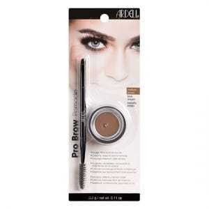 Eyebrows with brush, medium brown - 1 pc