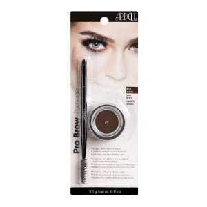 Eyebrows with brush, dark brown - 1 pc