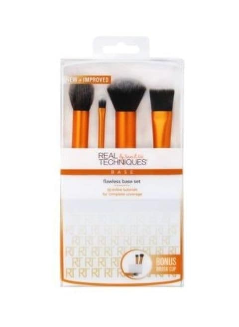 4-Piece Real Techniques Makeup Brush Set Gold/Black