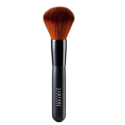 Sampier Professional Metallic Blush Brush - Brown and Black