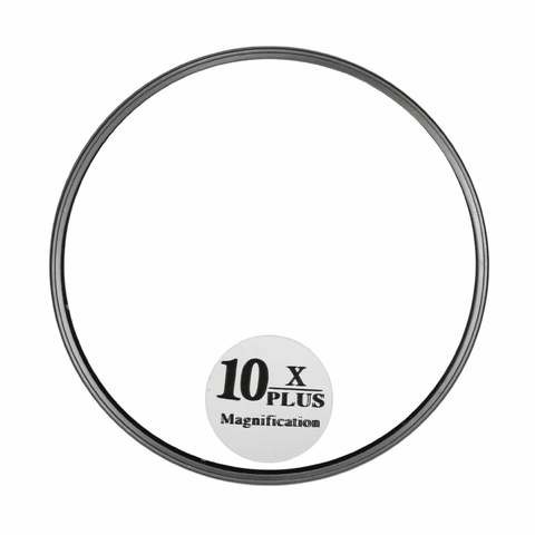 QVS Magnifying Mirror 10 x Plus With Suction Cup - Clear