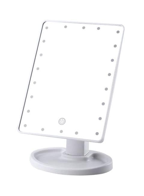 Generic 22 LED Light Square Multifunction White Makeup Mirror