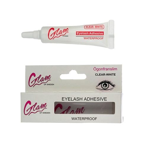 Glam of Suede Waterproof Eyelash Adhesive - Clear & White, 7 gm