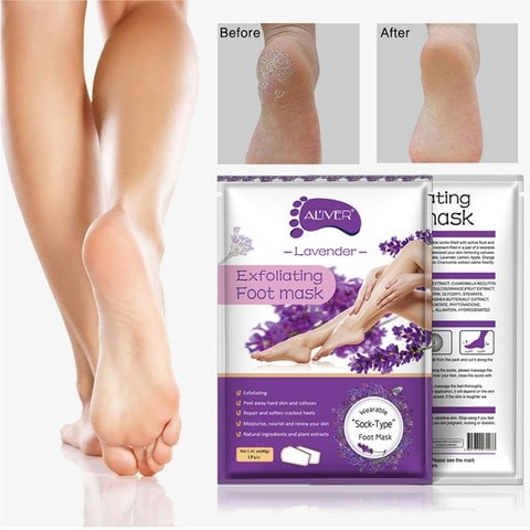 Pack Of 3 Lavender Exfoliating Foot Peel Mask